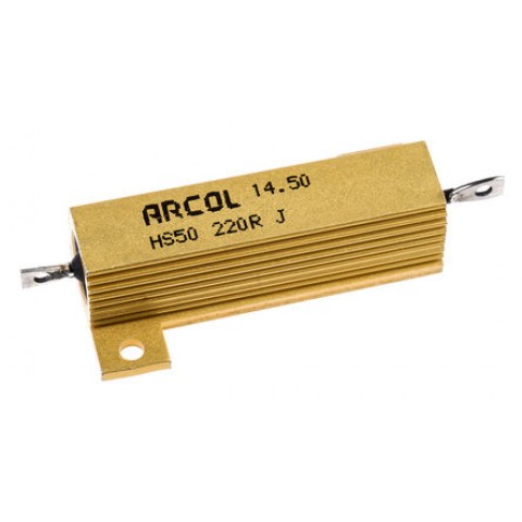 HS 50W 220R J HEATSINK RESISTOR 5% 